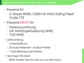 Diffusor Heckdiffusor + Auspuffblenden Chrom für Mercedes Benz C-Klasse W205 S205 AMG Line 2014-2018 di1